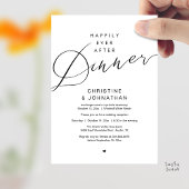 Invitation Modern Romantic Wedding Happily Ever After Dinner