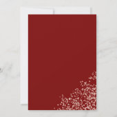Invitation Modern rose gold frame red confetti wedding (Dos)