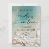 Invitation Modern Sand Watercolor Ethereal Shoreline Wedding (Devant)