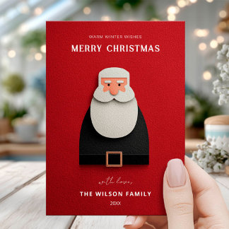 Invitation Modern Santa Christmas Greeting