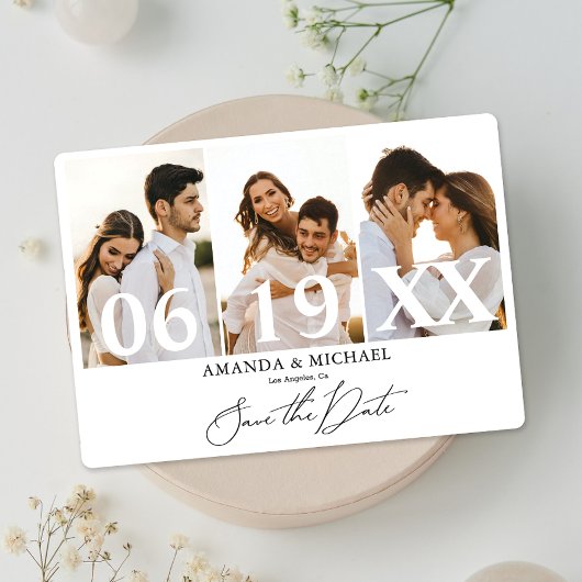 Invitation Modern Save the Date Mariage photo