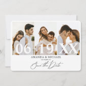 Invitation Modern Save the Date Mariage photo (Devant)