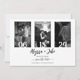 Invitation Modern Save The Date Photo Collage