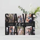 Invitation Modern Save the Date Photo Collage (Debout devant)