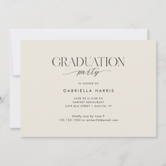 Invitation Modern Script 2026 Graduation  (Dos)