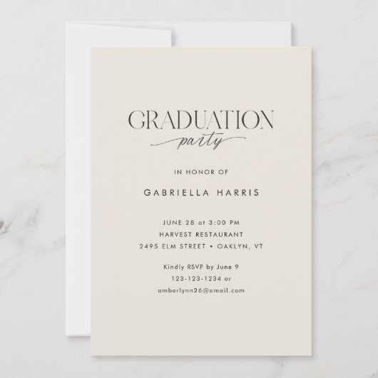 Invitation Modern Script 2026 Graduation (Dos)