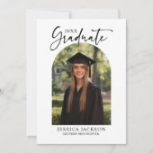 Invitation Modern Script 20XX Graduate 5 Photo (Devant)