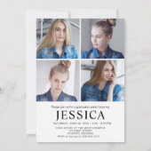 Invitation Modern Script 20XX Graduate 5 Photo (Dos)