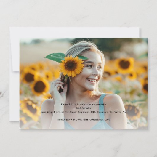 Invitation Modern Script 2 Photo Graduation Party (Dos)