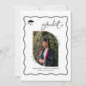 Invitation Modern Script 2 Photos Graduation Party (Devant)