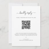 Invitation Modern Script 4 Photo Collage QR Code RSVP Mariage (Dos)