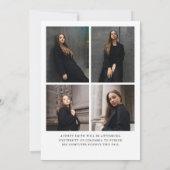 Invitation Modern Script 5 Photos Graduation Announcement (Dos)