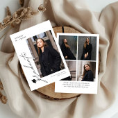 Invitation Modern Script 5 Photos Graduation Announcement