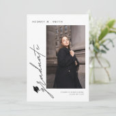 Invitation Modern Script 5 Photos Graduation Announcement (Debout devant)