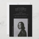 Invitation Modern Script Black 2-Photo Graduation Party (Dos)