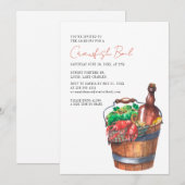 Invitation Modern Script Crawfish Seafood Boil Party (Devant / Derrière)