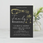 Invitation Modern Script Family Gathering Party (Debout devant)