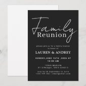 Invitation Modern Script Family Gathering Party (Devant / Derrière)