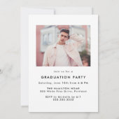 Invitation Modern Script Graduate 2 Photo Graduate Party (Dos)