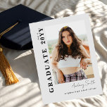 Invitation Modern Script Graduate 2 Photo Grey Graduation<br><div class="desc">Celebrate your graduate’s milestone with this Modern Script 2 Photo Graduation Announcement, designed to beautifully showcase seven favorite photos in a clean, modern layout. Featuring elegant flowing script paired with minimalist typography, this personalized announcement highlights special memories while sharing the exciting news with family and friends. Perfect for high school...</div>