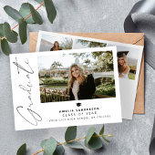 Invitation Modern script graduate photo collage graduation