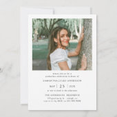 Invitation Modern Script Graduate Photo Graduation Party (Dos)