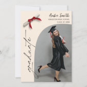 Invitation Modern Script Graduate Photo Party (Devant)
