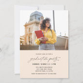 Invitation Modern Script Graduate Photo Party (Dos)