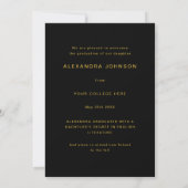 Invitation Modern Script Graduate Photo Psychedelic Guitare (Dos)