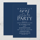 Invitation Modern Script Happily Ever After Party Elopement (Devant / Derrière)