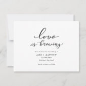 Invitation Modern Script Love est en train de brasser Enregis (Devant)
