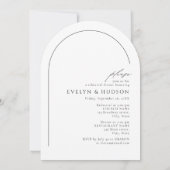 Invitation Modern Script Minimal Photo Arch The Night Before (Dos)