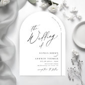 Invitation Modern script minimalist arch wedding