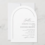 Invitation Modern Script Minimalist Photo Arch Wedding (Dos)