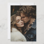 Invitation Modern Script Photo Wedding Enregistrer la date In (Dos)