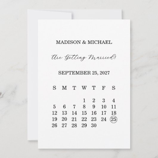 Invitation Modern Script Photo Wedding Save The Date (Dos)