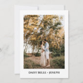 Invitation Modern Script Photo Wedding Save The Date (Devant)