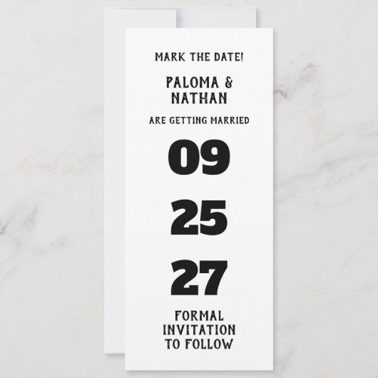 Invitation Modern Script Photo Wedding Save The Date (Dos)