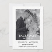 Invitation Modern Script Photo Wedding Save The Date (Devant)
