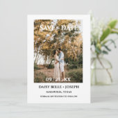 Invitation Modern Script Photo Wedding Save The Date (Debout devant)