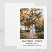 Invitation Modern Script Photo Wedding Save The Date (Devant / Derrière)