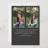 Invitation Modern Script Simple Photo Graduation Announcement (Dos)