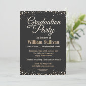 Invitation Modern Script Simple Photo Graduation Party (Debout devant)