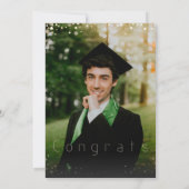 Invitation Modern Script Simple Photo Graduation Party (Dos)