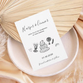 Invitation Modern Script Wedding with Minimal Line Art