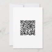 Invitation Modern Script White Mariage Détails du site Web QR (Dos)