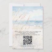 Invitation Modern Seaside Watercolor Beach QR Code Wedding (Dos)