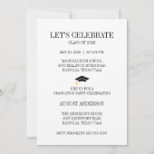 Invitation Modern Senior Baseball Player Photo Graduation (Dos)