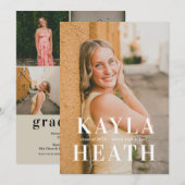 Invitation Modern Serif Graduation Announcement (Devant / Derrière)