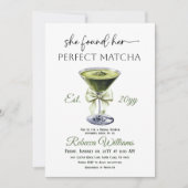 Invitation Modern She Found Her Perfect Matcha Bridal Shower (Devant)